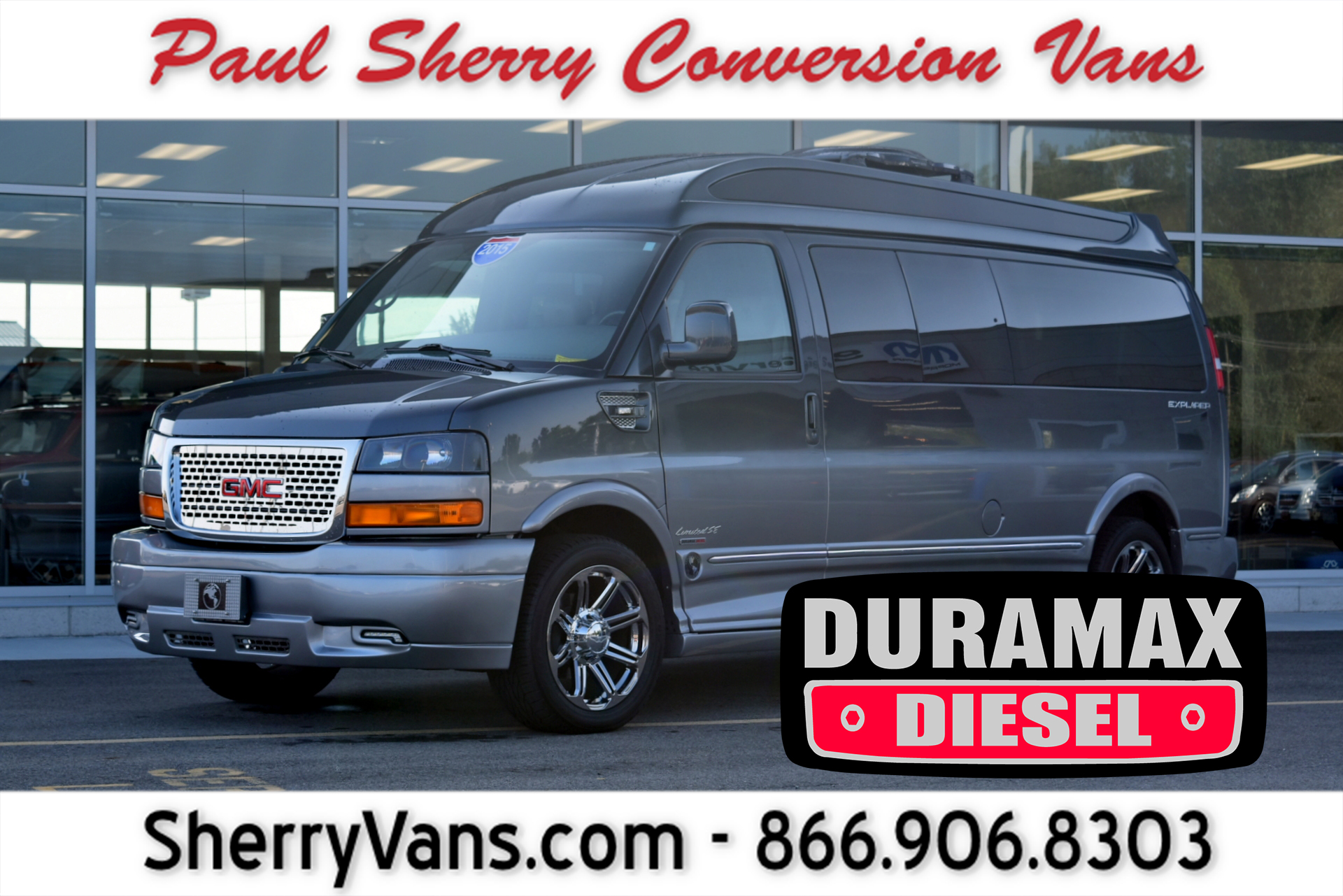 2015 GMC Conversion Van – Explorer Vans 9 Passenger Duramax | CP16125T |  Conversion Vans For Sale at Paul Sherry Conversion Vans